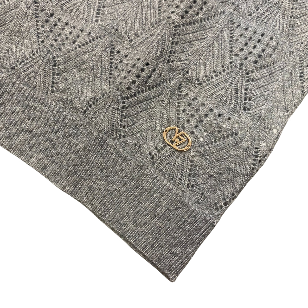Yes Zee Maglia manica corta Donna Glitter Lavorata 1398 M019 grigio - Dettaglio Logo