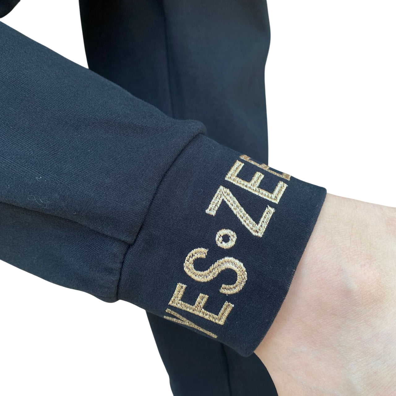 Yes Zee Pantalone Donna In Punto Milano 1115 P381 0801 Nero - Dettaglio Logo
