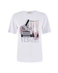 Yes Zee maglietta manica corta da donna con stampa REGALI 1441 T269 S100 0101 bianco