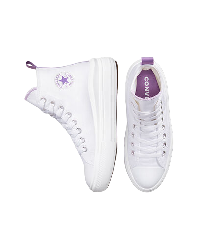 Converse women&#39;s sneakers shoe with wedge Chuck Taylor All Star Move A03667C white-purple