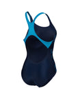 Arena Women's one-piece swimsuit Logo Swim Pro Back 006354 780 navy-turquoise
