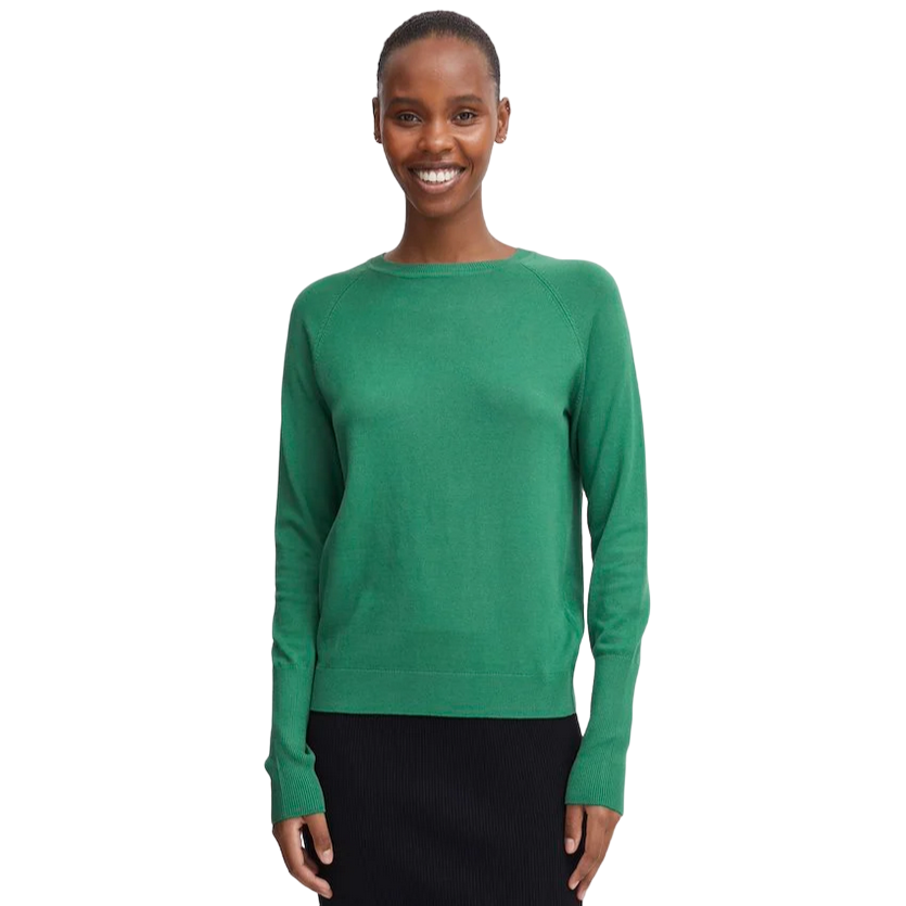 b.young maglia girocollo da donna BYmmorla long cuff 20815301 186018 verde