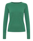 b.young maglia girocollo da donna BYmmorla long cuff 20815301 186018 verde