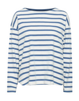 b.young women's striped sweater Byramsi 20814422 200450 white-blue