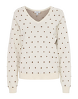 b.young maglione girocollo da pois da donna Bymiran dot Jumper 20815262 1306051 betulla