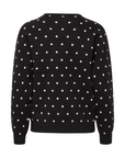 b.young maglione girocollo da pois da donna Bymiran dot Jumper 20815262 200453 nero