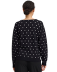 b.young maglione girocollo da pois da donna Bymiran dot Jumper 20815262 200453 nero