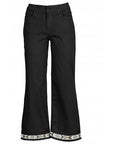 CafèNoir Culotte Trousers with Trim C7JP0036 N001 black
