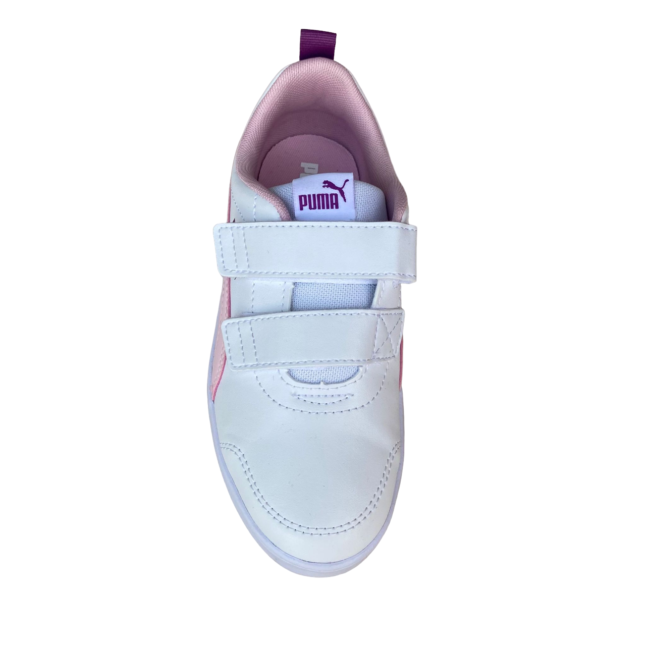 Puma Courtflex v2 V PS 371543 15 white pink girls&#39; sneakers