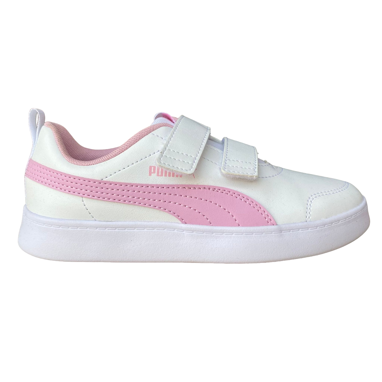 Puma Courtflex v2 V PS 371543 11 white-pale pink girls&#39; sneakers