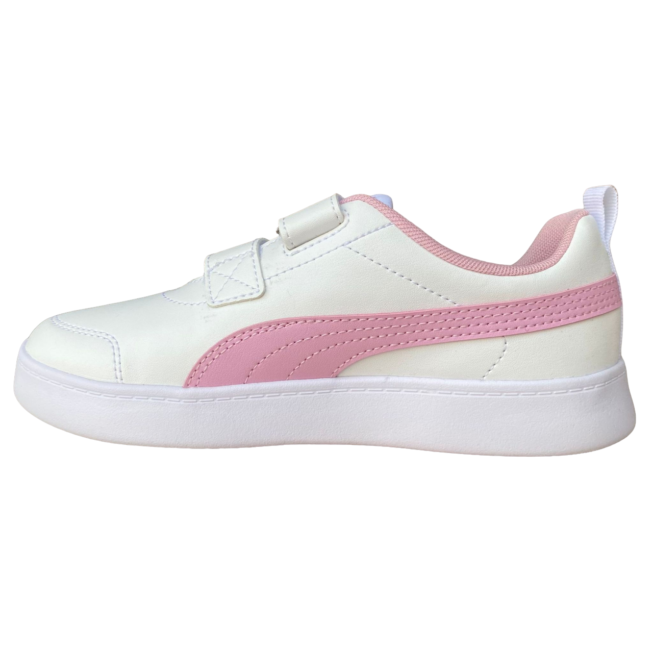 Puma Courtflex v2 V PS 371543 11 white-pale pink girls&#39; sneakers