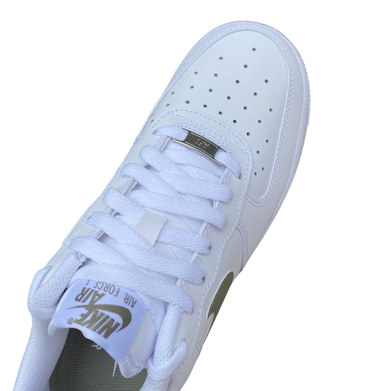 Nike FJ4146-116 Air Force 1 &#39;07 Bianco-Verde - Sneakers Uomo Iconiche
