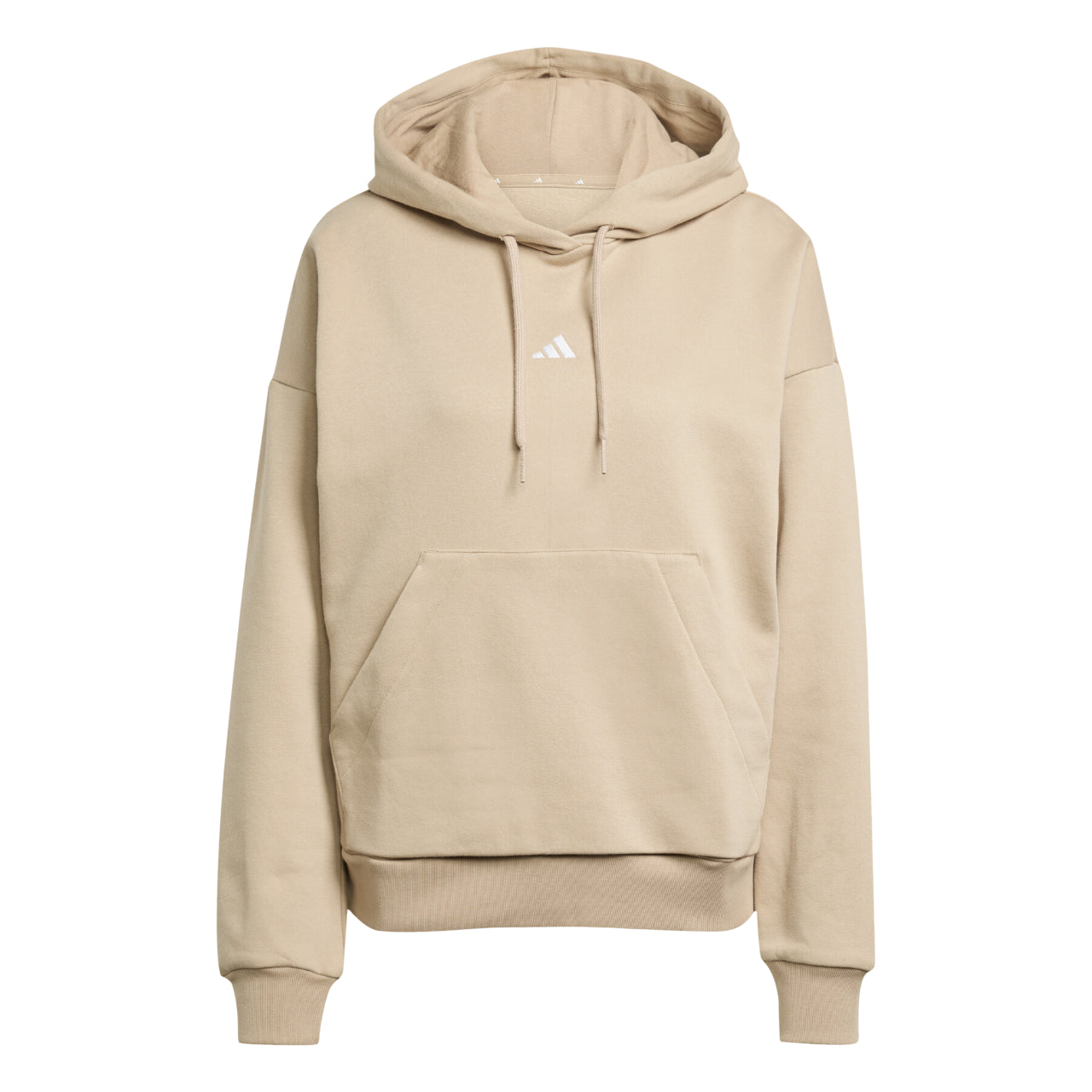  felpa Adidas cappuccio sabbia vestibilità ampia