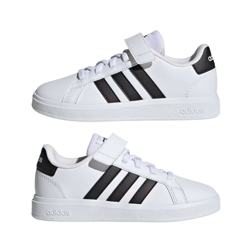 Adidas scarpa sneakers da bambino Grand Court 2.0 EL GW6521 bianco-nero