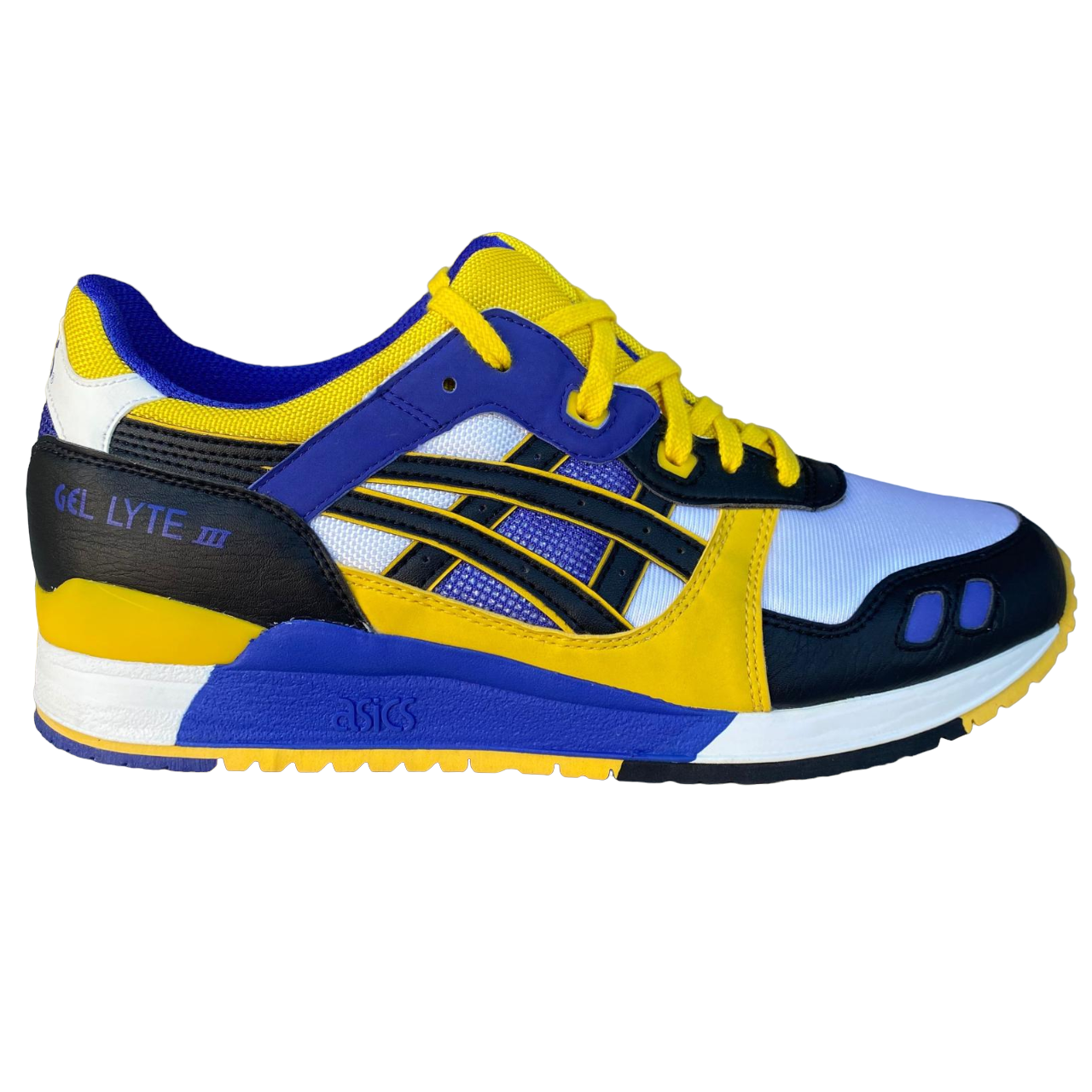 Asics Gel-Lyte III men&#39;s sneakers shoe HN538 0191 white-yellow-black-blue