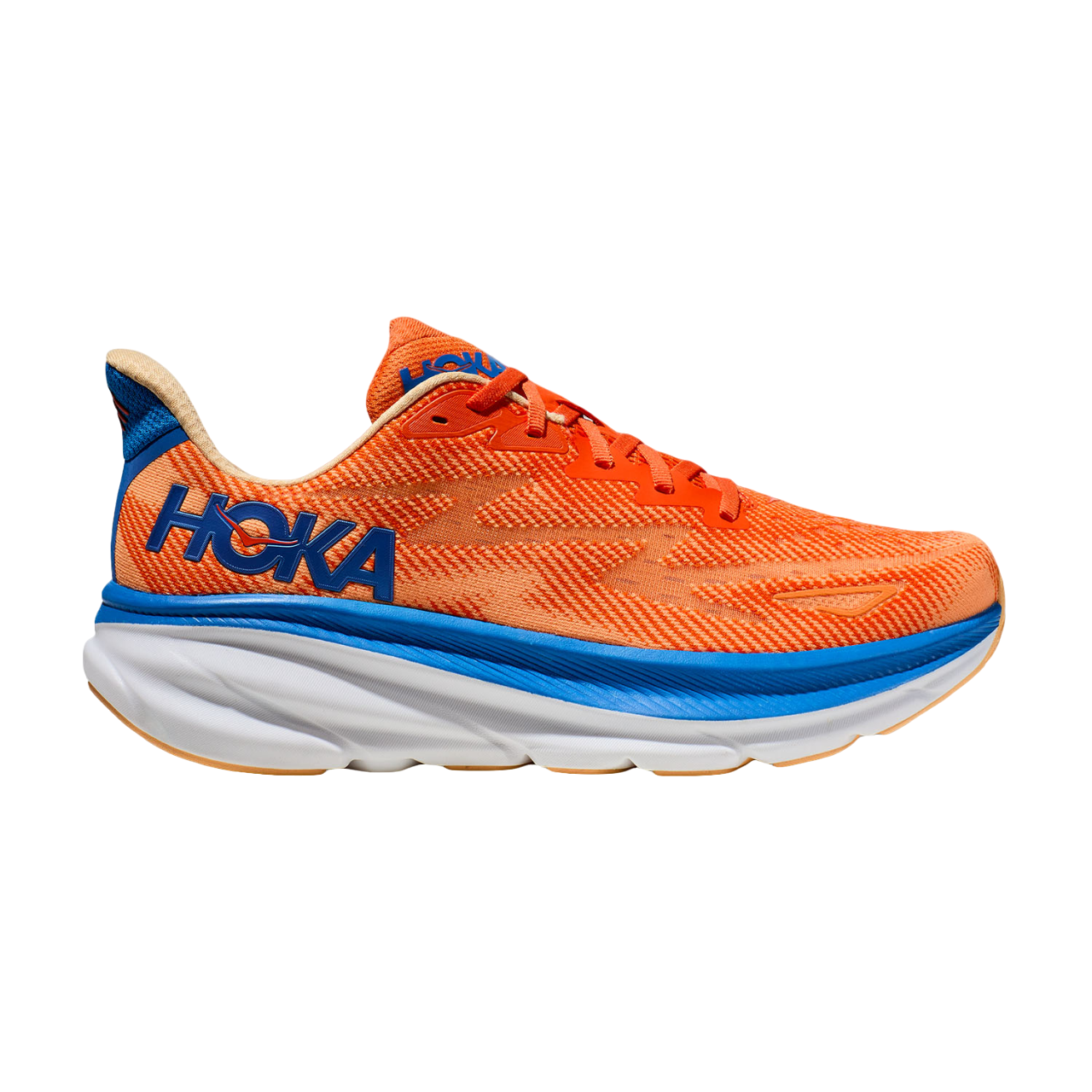 Hoka One One men&#39;s running shoe Clifton 9 1127895/VOIM orange light blue blue 