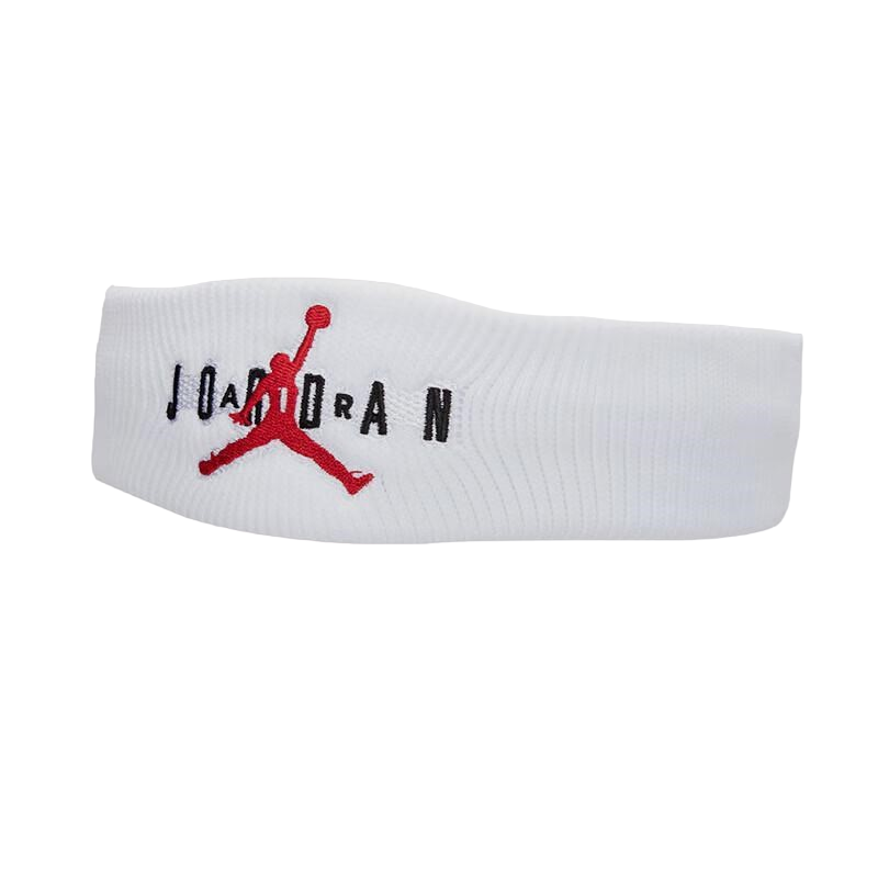 Jordan fascia tergisudore Dry-Fit Terry Jumpman DX7001-134 bianco-rosso taglia unica