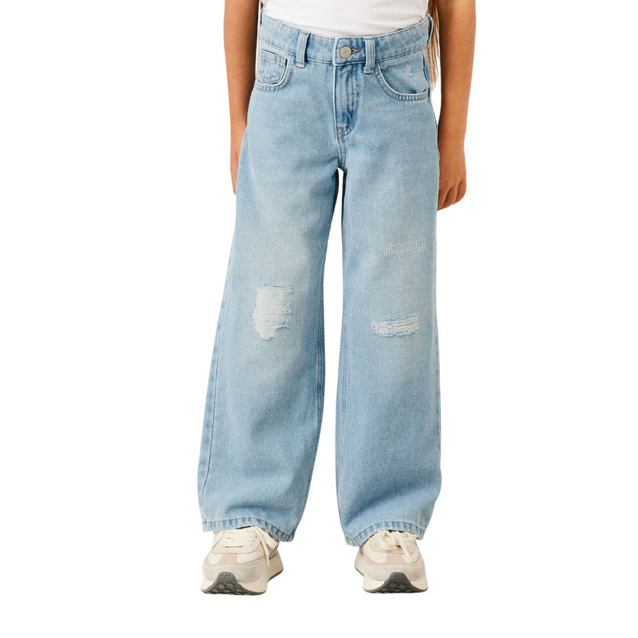 name it pantalone jeans largo e rotto da junior Frose 13211699 1411 blu chiaro