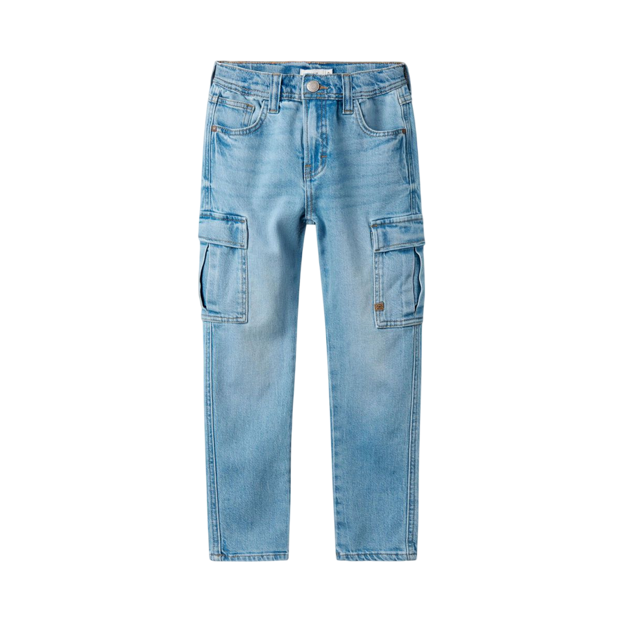 neme it pantalone cargo in jeans da junior Msilas 13237339 6650 blu chiaro