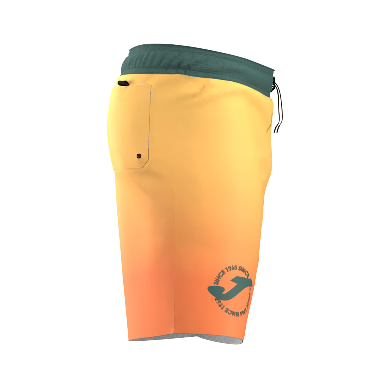 Costume a pantaloncino da uomo Joma modello Santa Monica 103567.925 colore giallo arancio, ideale per nuoto e mare - laterale