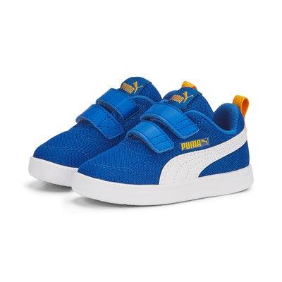 Puma children&#39;s sneakers in breathable mesh Courtflex v2 V Inf 371759-14 victoria blue-white-zinnia