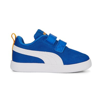 Puma children&#39;s sneakers in breathable mesh Courtflex v2 V Inf 371759-14 victoria blue-white-zinnia