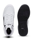Puma Rebound v6 Mid girl's high sneaker shoe 393831 02 white-black