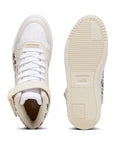 Puma women's sneakers shoe Carina Street Mid Animal 394675-01 white-beige