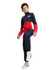 Puma boys' tracksuit in polyester Colorblock 676373-06 blue-red