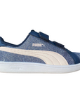 Puma girl's sneakers shoe with Smash glitter tear V PS 362956 04 blue
