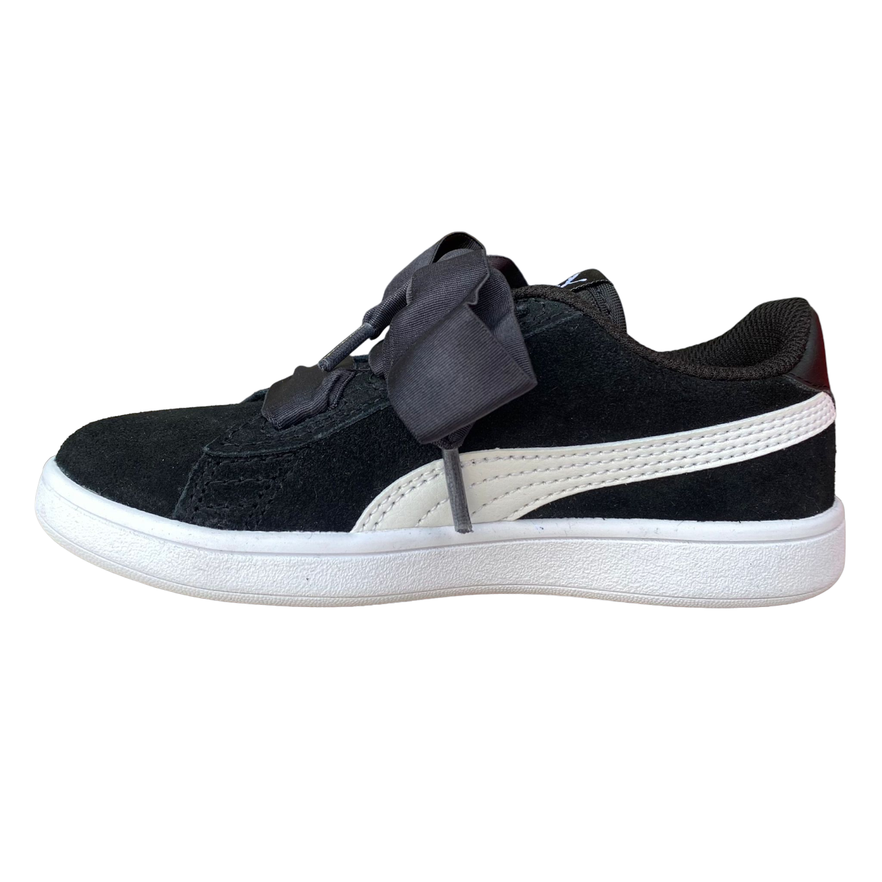 Puma girls&#39; sneakers Smash V2 Ribbon AC PS 366004 01 black-white