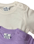 Champion 2 T-shirt da infant a manica lunga 404804 WW036 bianco glicine