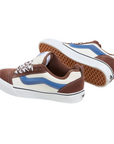 vans men's sneakers shoe Knu Skool VN0009QCDMV brown-beige-blue