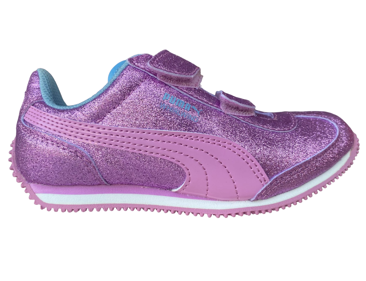 Puma girls&#39; sneakers with velcro Whirlwind Glitz V PS 363973 10 orchid