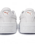 Puma women's sneakers shoe with wedge Basket Platform Metallic 366169 03 white