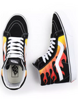 Vans Sneakers for men and women with flame pattern Sk-8Hi Reissue Flame VN0A2XSBPHN1 black-white-flames