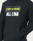 Converse felpa con cappuccio da uomo Sweatshirt All Star 10023305-001 nero