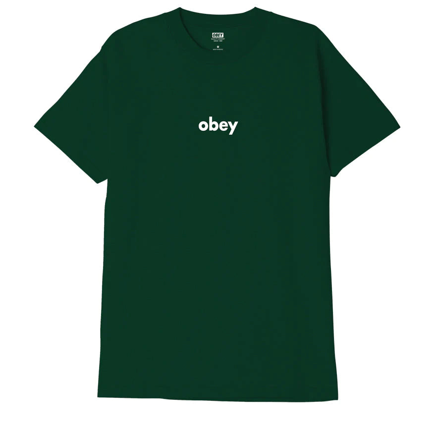 Obey men&#39;s short sleeve t-shirt Lower Case II Classic 165263411 forest green
