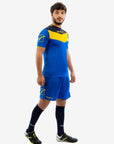 Givova Completino da calcio Kit Campo maglia e pantaloncino azzurro-giallo