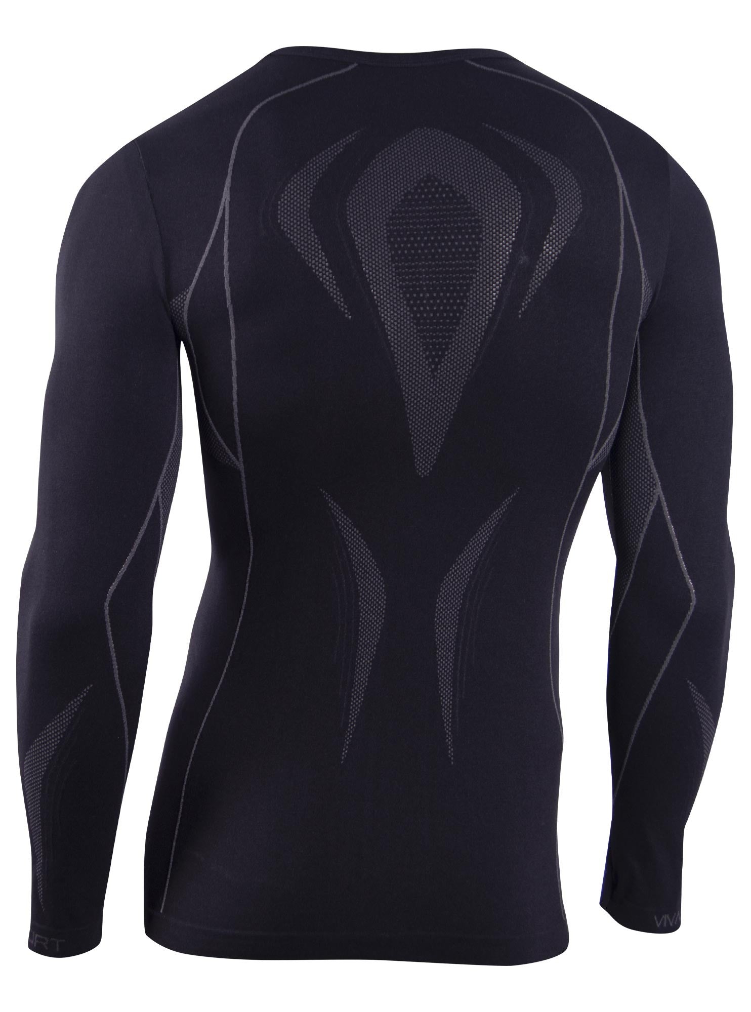 Vivasport Breathable long-sleeved crew-neck thermal shirt 201906 black 