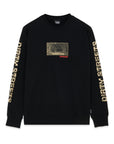 Propaganda crewneck sweatshirt with front and back print Dirty Street Crewneck 22FWPRFE732-01 black