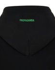 Propaganda sweatshirt with hood and kangaroo pocket Logo Steel Hoodie 22FWPRFE814-01 black