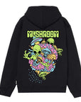 Mushroom Cotton hoodie with print 22FWMU21004-01 black