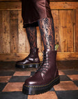 Dr. Martens anfibio alto con zeppa JADON Polished Smooth 27311626 burgundy