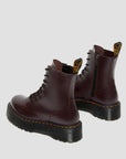 Dr. Martens anfibio alto con zeppa JADON Polished Smooth 27311626 burgundy