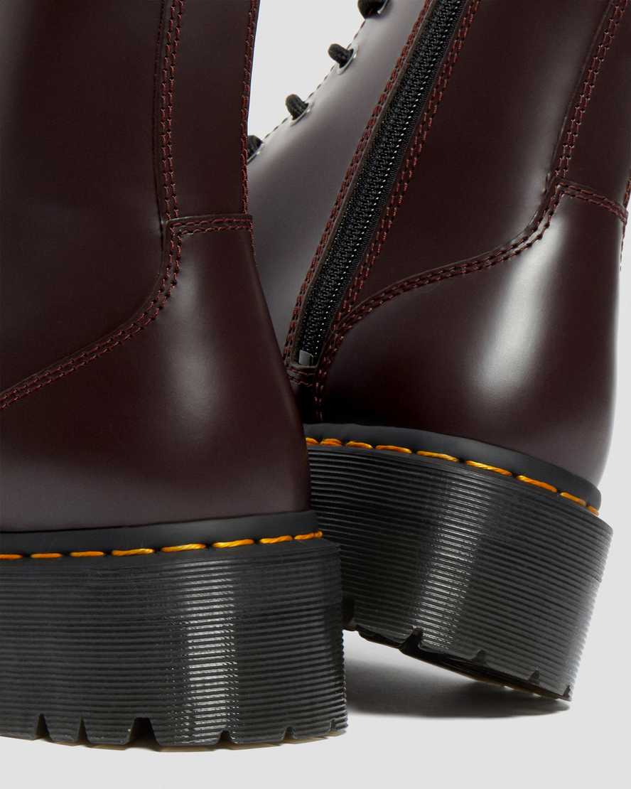 Dr. Martens anfibio alto con zeppa JADON Polished Smooth 27311626 burgundy