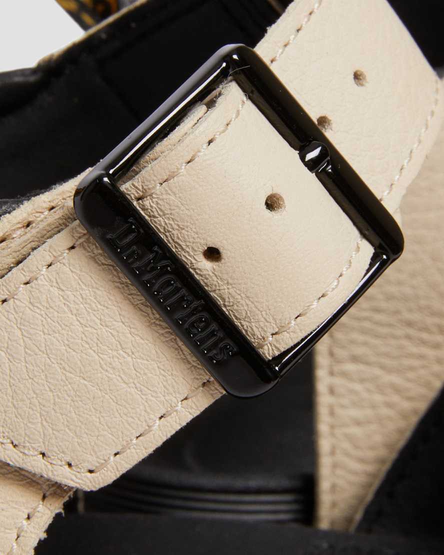 Dr. Martens Women&#39;s Pisa leather sandal with Blaire straps 30706292 parchment beige 