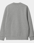 Carhartt men's crewneck sweatshirt 1031242 00D gray heather-white
