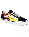 Vans boys sneakers shoe Old Skool Flame VN0A5AOAXEY black white flames