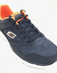 Skechers men's sneakers shoe Equilizer Timepiece 999669 NVOR navy orange